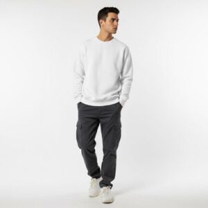 Beyaz Basic Oversize Sweatshirt