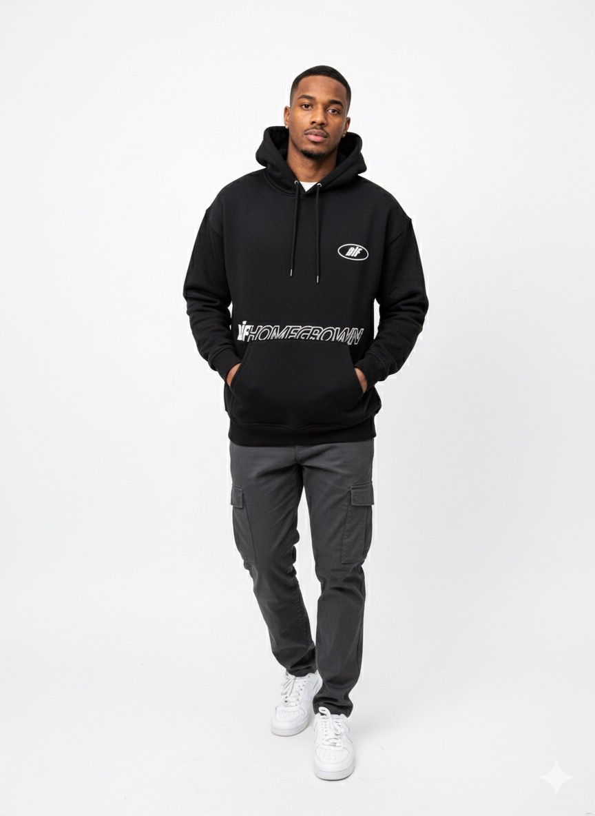 HomeGrown Desenli Oversize Hoodie