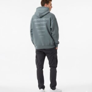 Nevermind Desenli Arduvaz Oversize Hoodie