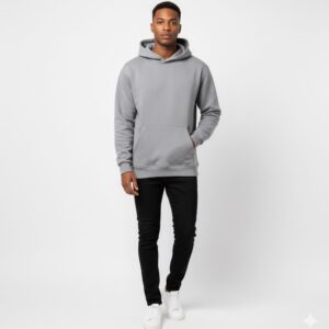 Gri Basic Oversize Hoodie