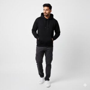 Siyah Basic Oversize Hoodie