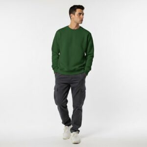 Koyu Yeşil Basic Oversize Sweatshirt